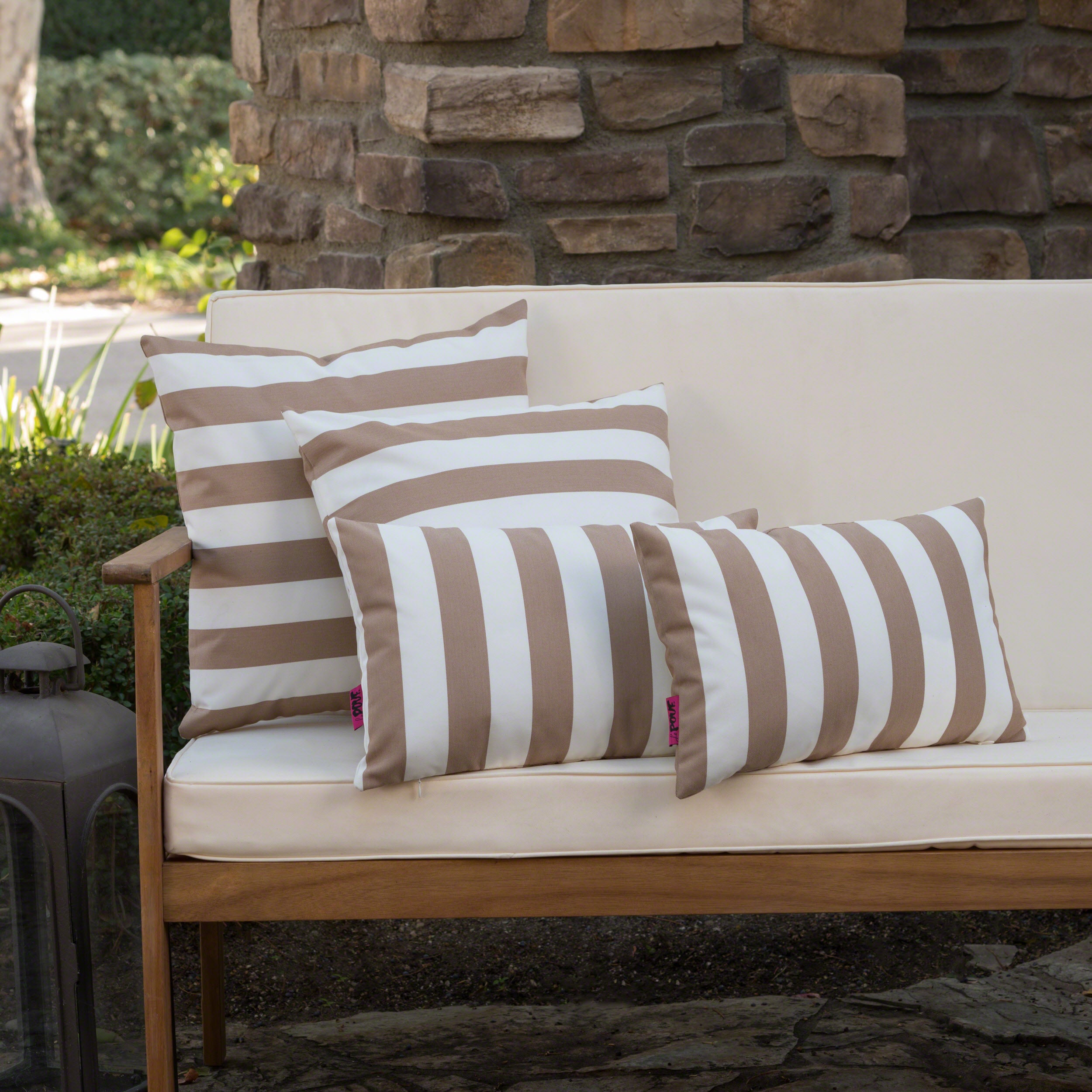 La Jolla Outdoor Water Resistant Square and Rectangular Throw Pillows - Set of 4