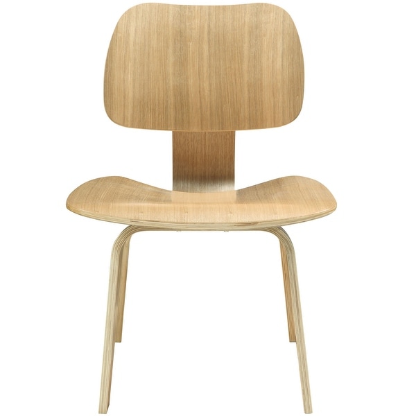 Fillmore Mid-century Modern Angled Natural Wooden Dining Side Chair