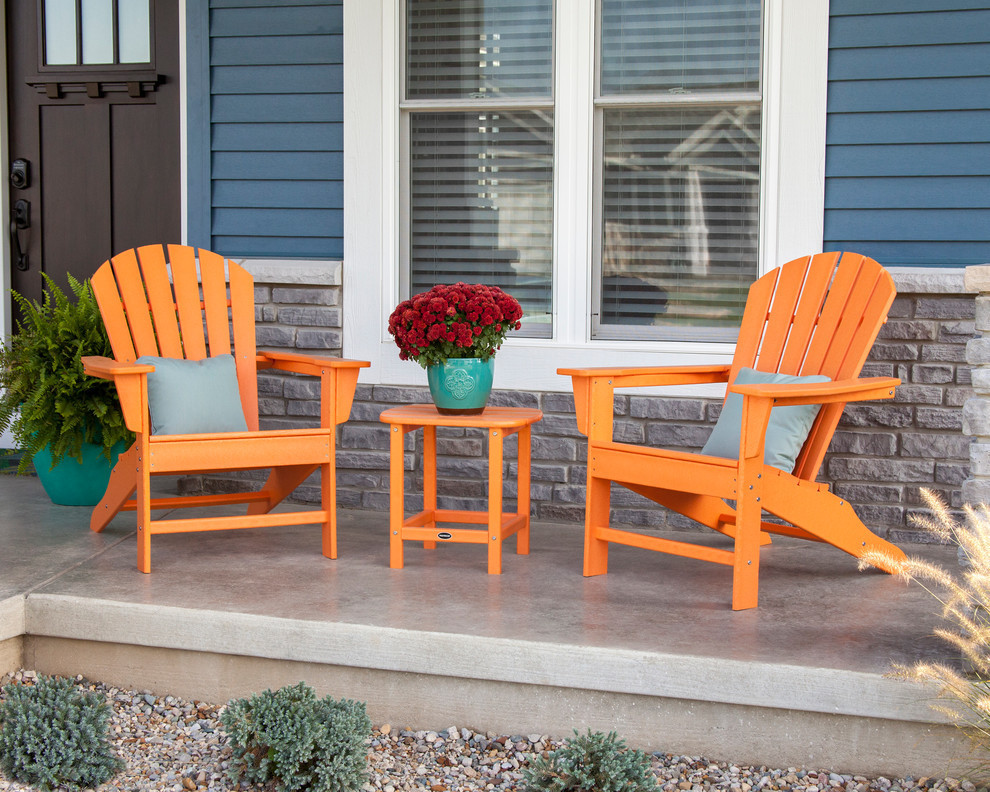 Polywood South Beach Adirondack 3 Piece Set   Transitional   Outdoor Lounge Sets   by POLYWOOD  Houzz