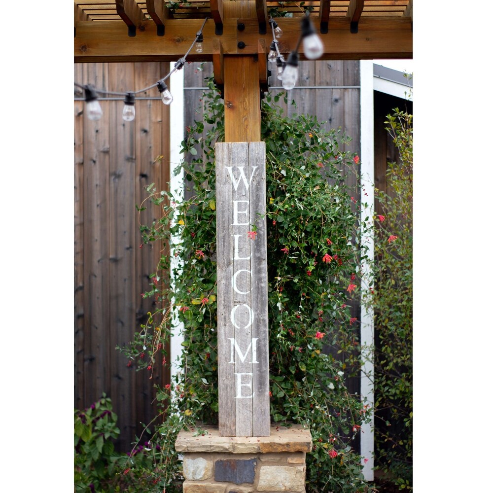 Rustic Farmhouse 5ft Vertical Front Porch Welcome Sign