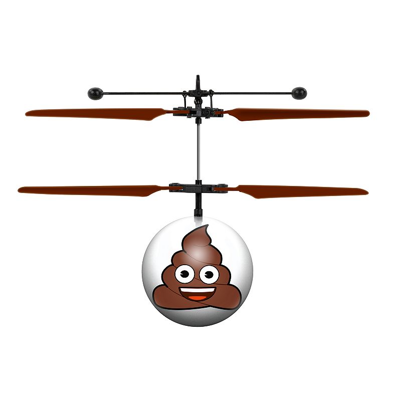 World Tech Toys Poop Emoji Heli Ball