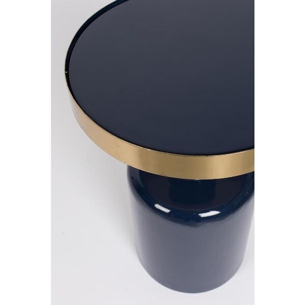 Zuiver Glam Blue Enamel Sculptural Side Table