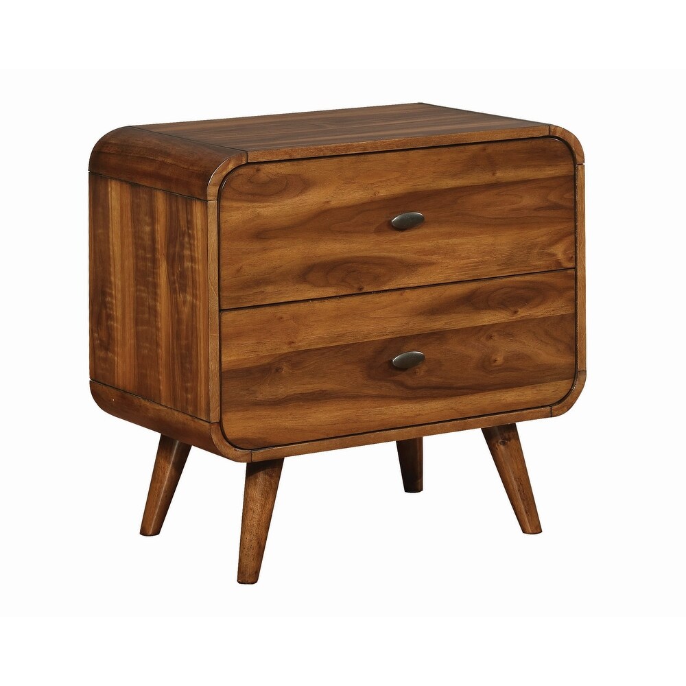 Edward Dark Walnut 2 drawer Nightstand