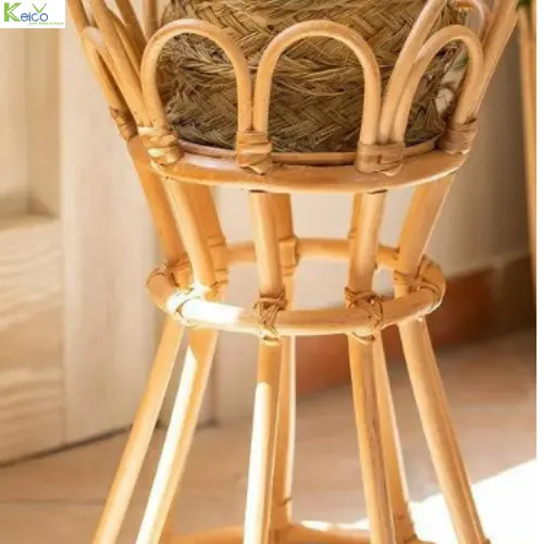 New Design and Best Price for Wholesaler Rattan Plant Stand For Garden Made in Viet Nam from Keico