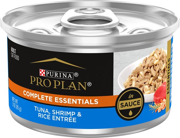 Purina Pro Plan Adult Tuna， Shrimp and Rice Entrée in Sauce Canned Cat Food