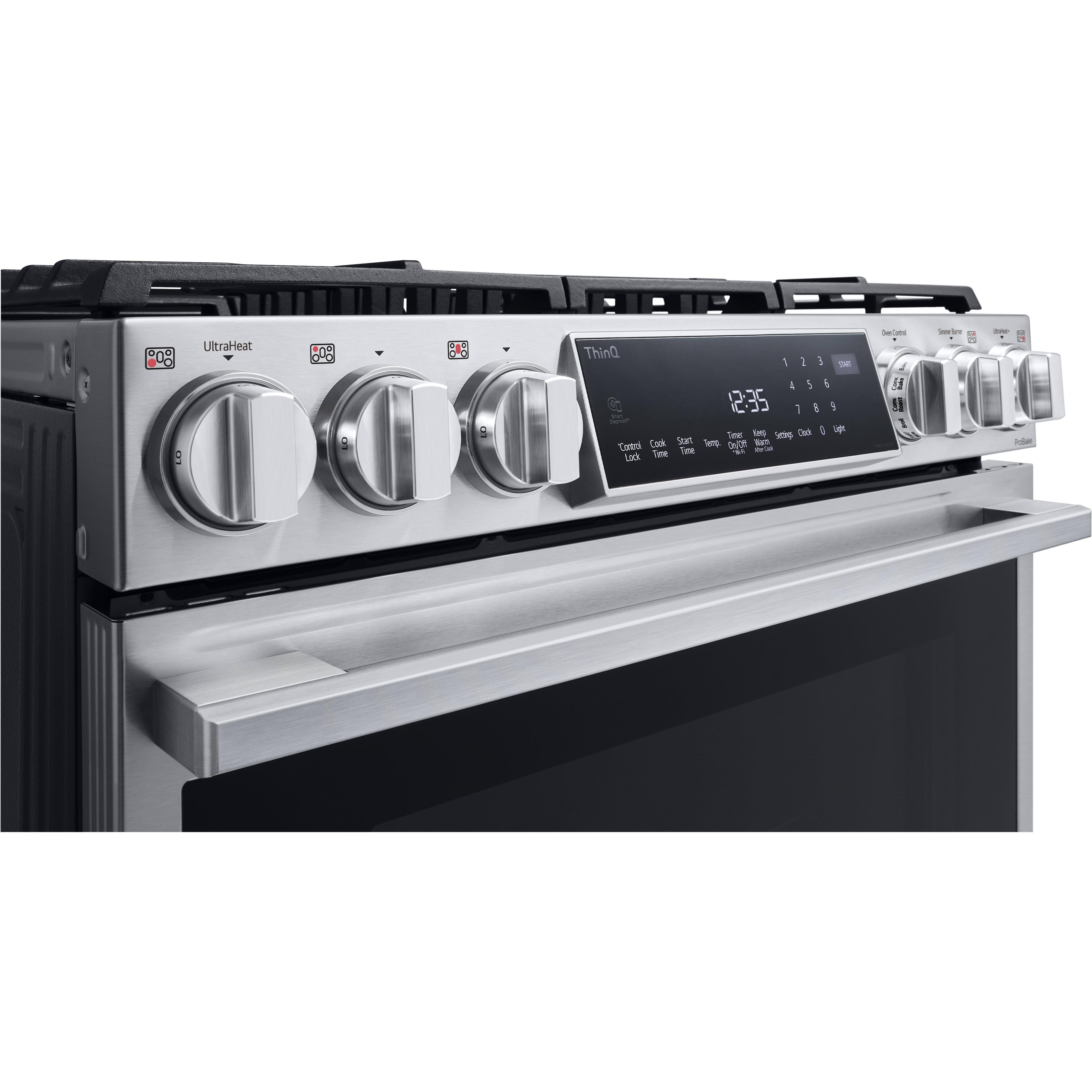 LG 30-inch Slide-in Gas Range with Convection Technology LSGS6338F