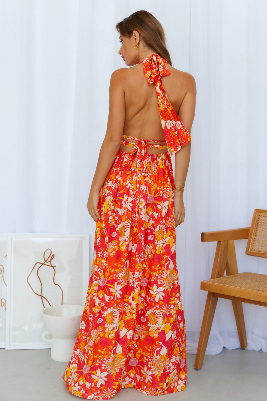 No Cares Maxi Dress Orange