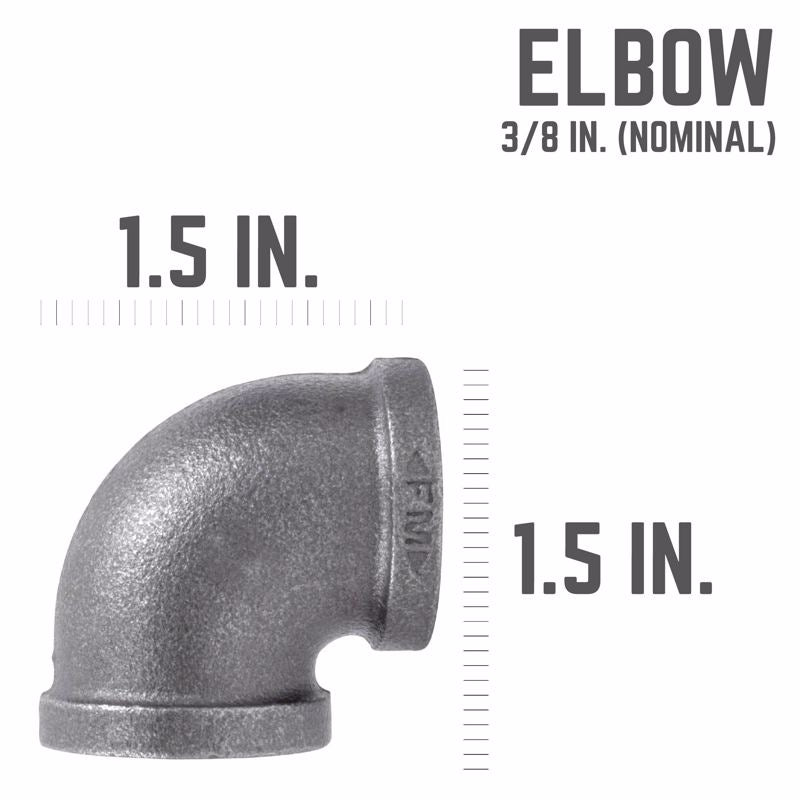 ELBOW BLACK 90DEG 3/8