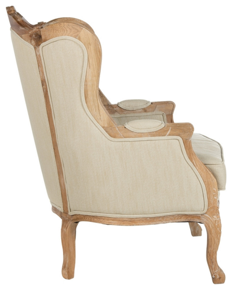 Albion Linen Wing Chair   French Country   Armchairs And Accent Chairs   by AED Luxury Home Decor  Houzz