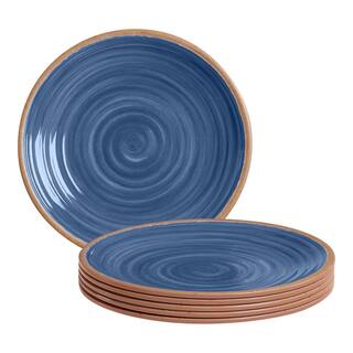 Home Decorators Collection Azria Melamine Dinner Plates in Laguna Blue (Set of 6) PAN1105MDSLB