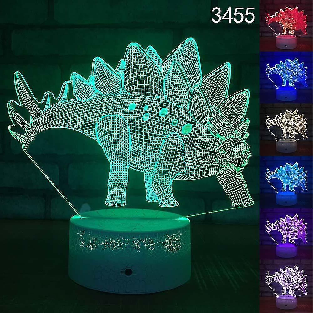 3d Led Night Light 16 Colors Touch With Remote Control Kids Light Dragon (1pcs)