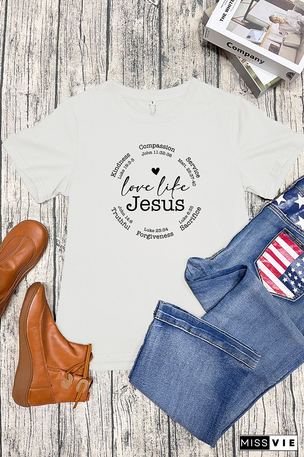 Love Like Jesus Short Sleeve Graphic Tee Wholesale