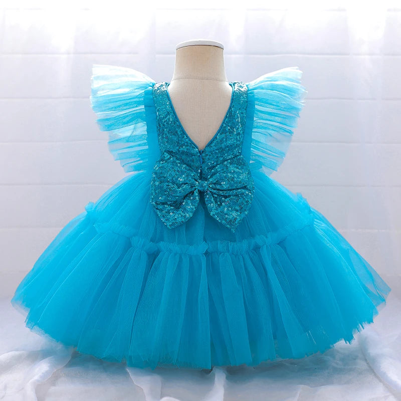 Toddler 1st Birthday Dress For Baby Girl Clothes Sequin Baptism Princess Tutu Dress Girls Dresses Party Costume 0-5 Year