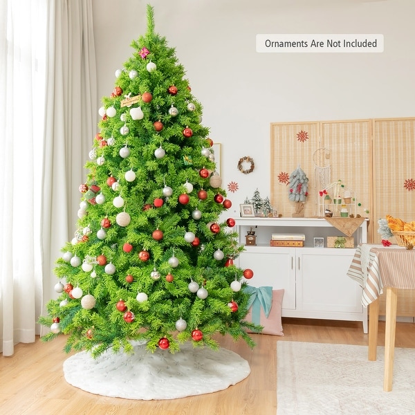 Gymax 4.5/6.5/7.5 FT Verdant Artificial Christmas Tree Hinged Green