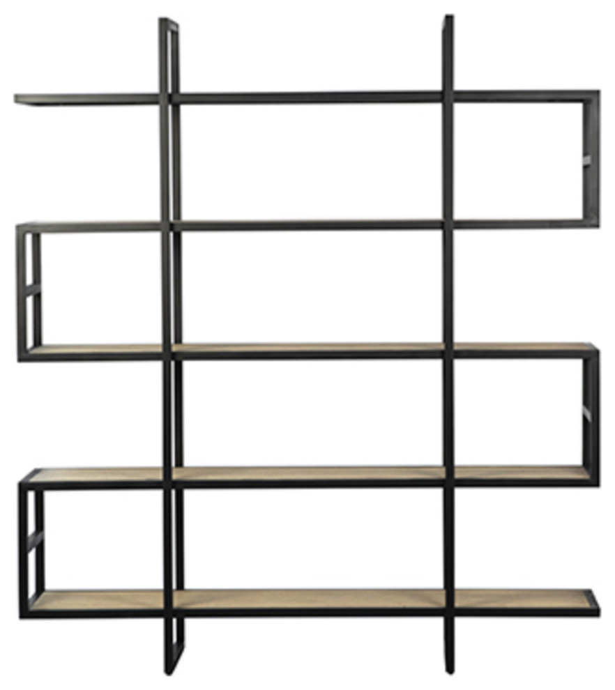 Modern Iron and Oak Display Shelf   Industrial   Bookcases   by Design Mix Furniture  Houzz