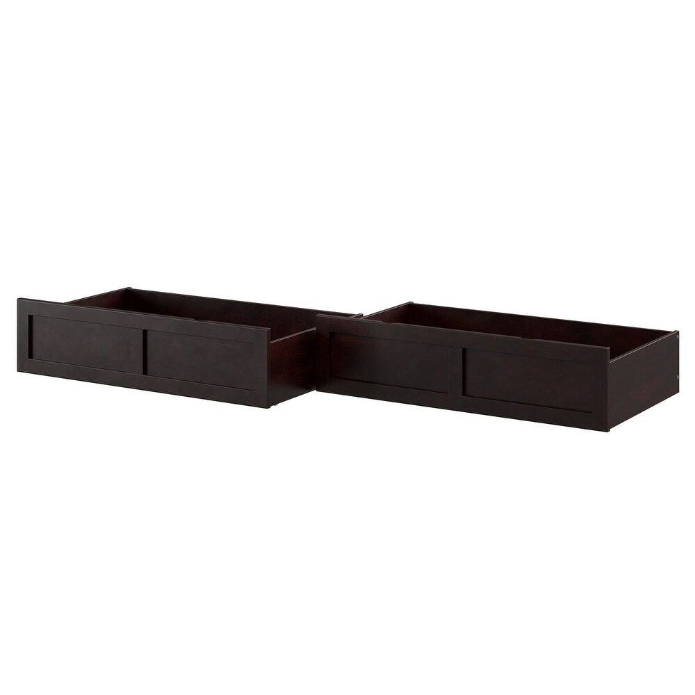 Set of 2 Extra Long Drawers in Espresso   N/A