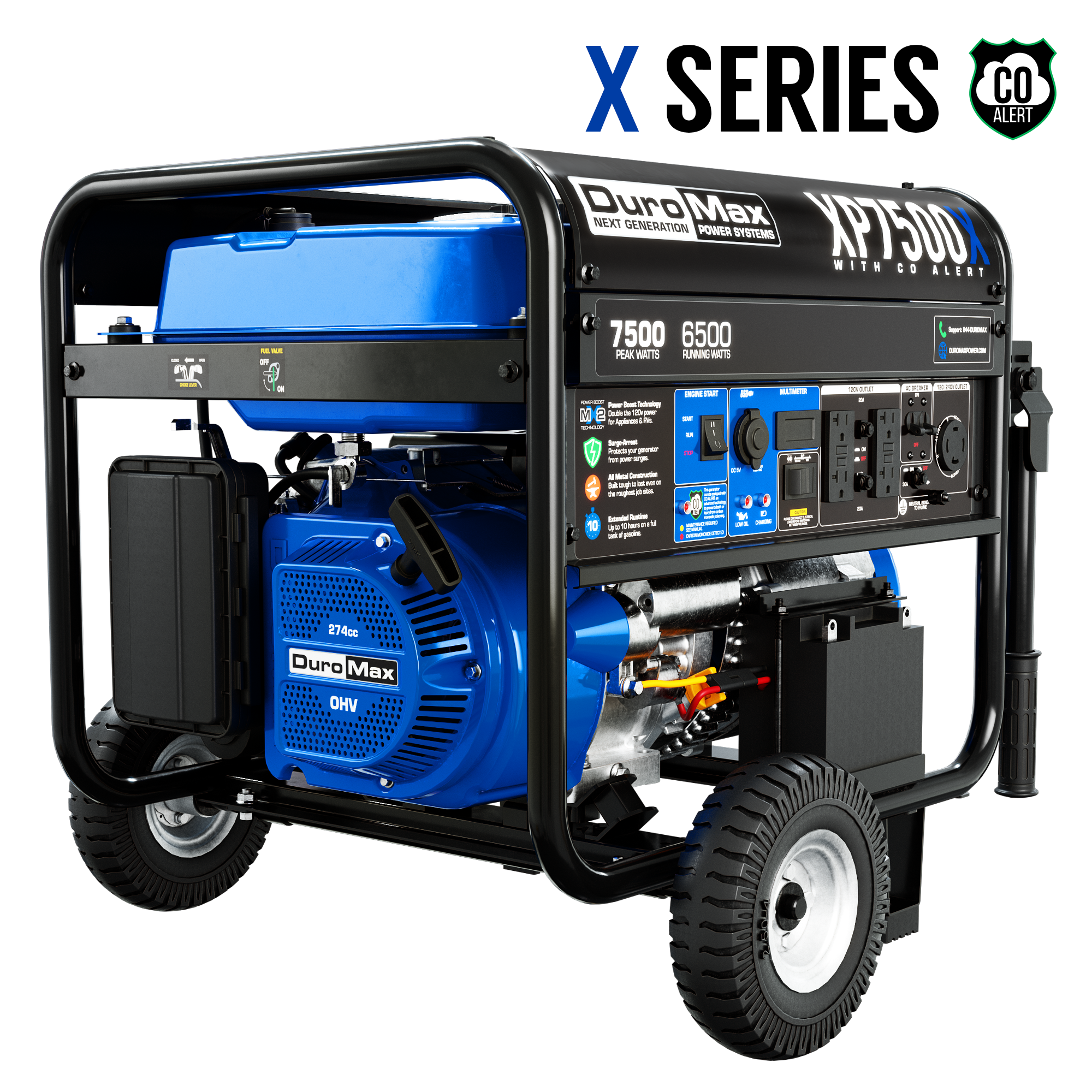 7,500 Watt Gasoline Portable Generator w/ CO Alert