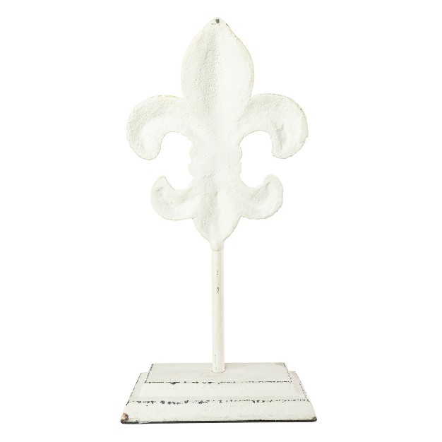 Fleur Decorative Accent White Cast Iron Foreside Home amp Garden