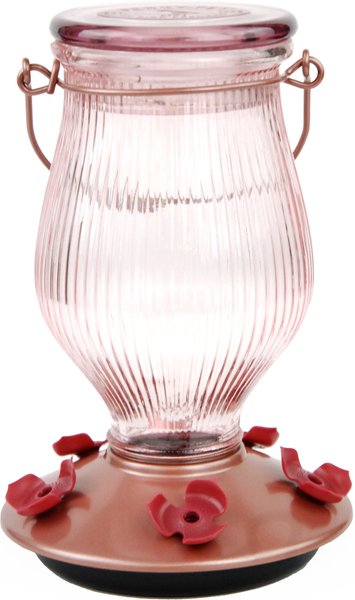 Perky-Pet Rose Gold Top-Fill Glass Hummingbird Feeder