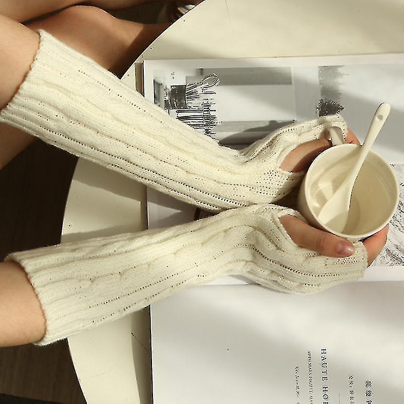 Women Winter Warm Knit Fingerless Gloves Winter Clothing Accessory