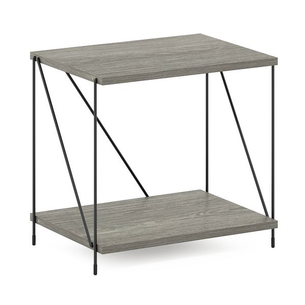 Furinno Besi Industrial Multipurpose Side Table with Metal Frame