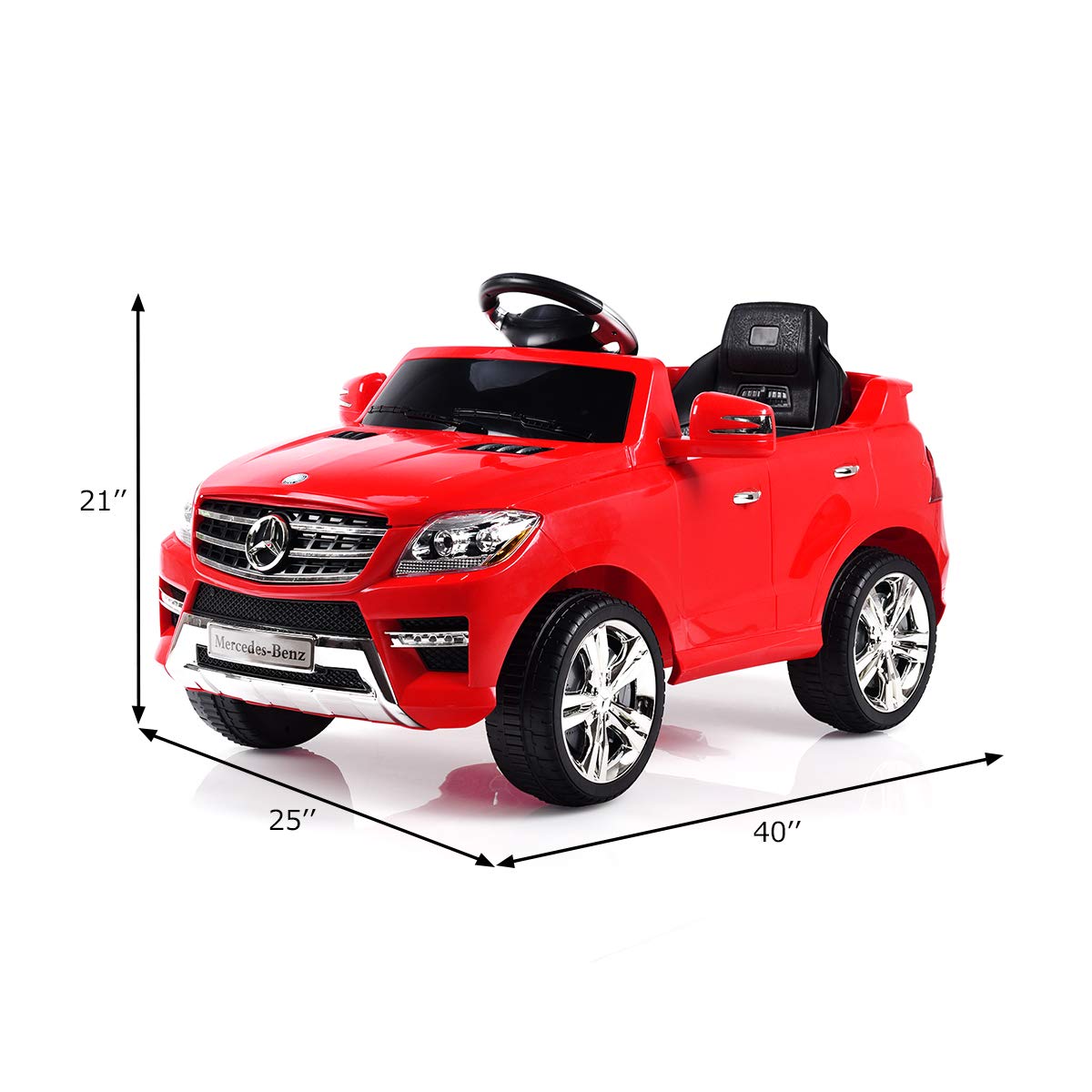 Costzon Ride On Car, Licensed Mercedes Benz ML350 6V Electric 2WD Battery Powered Kids Vehicle