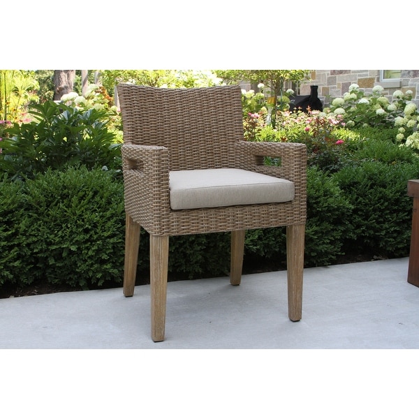 Cordelia 6Piece Ivory Composite，Wheat Wicker and Eucalyptus Wash Rectangle Dining Set