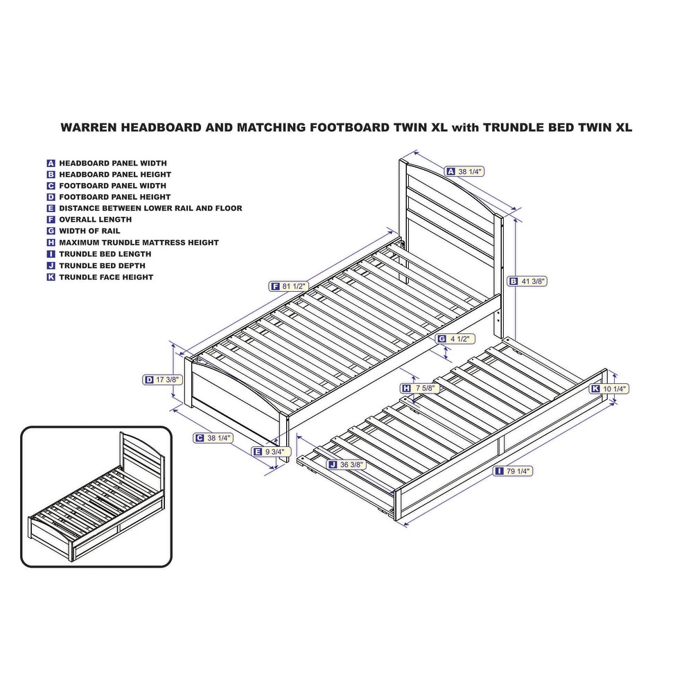 Warren Solid Wood Platform Bed with Footboard