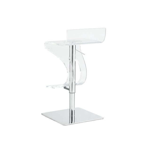 Somette Contemporary Pneumatic-Adjustable Stool with Acrylic Seat