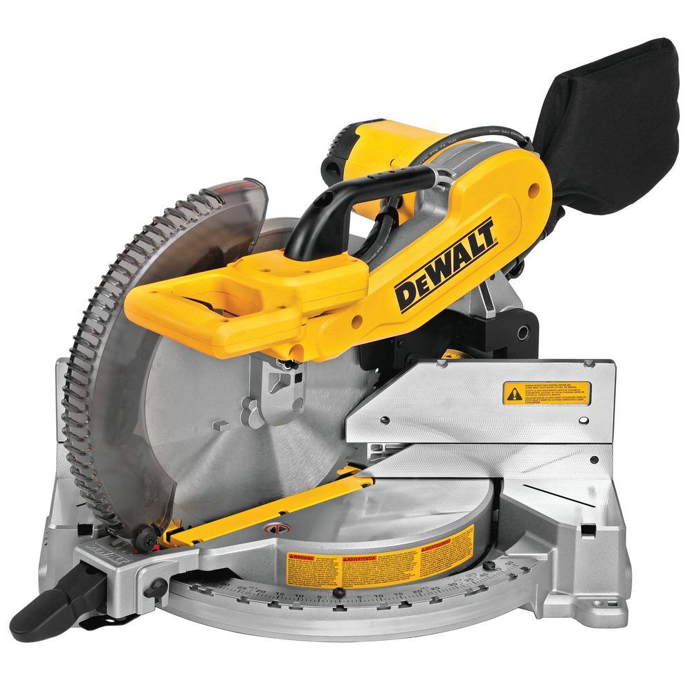 DW 15 Amp Corded 12 in. Double Bevel Compound Miter Saw and Heavy-Duty Work Stand DWS716W725B