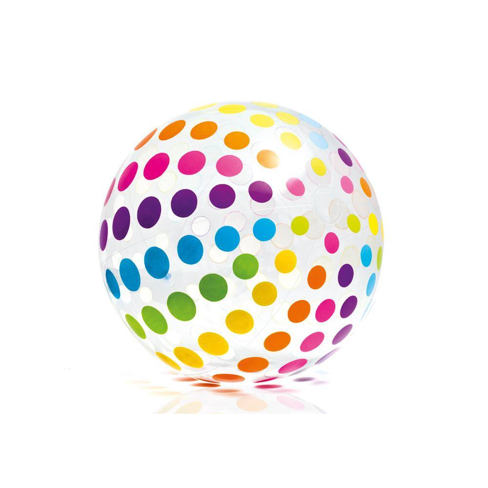 Intex Multi Jumbo Inflatable Vinyl Big Panel Colorful Giant Beach Ball (Set of 4) 4 x 59065EP