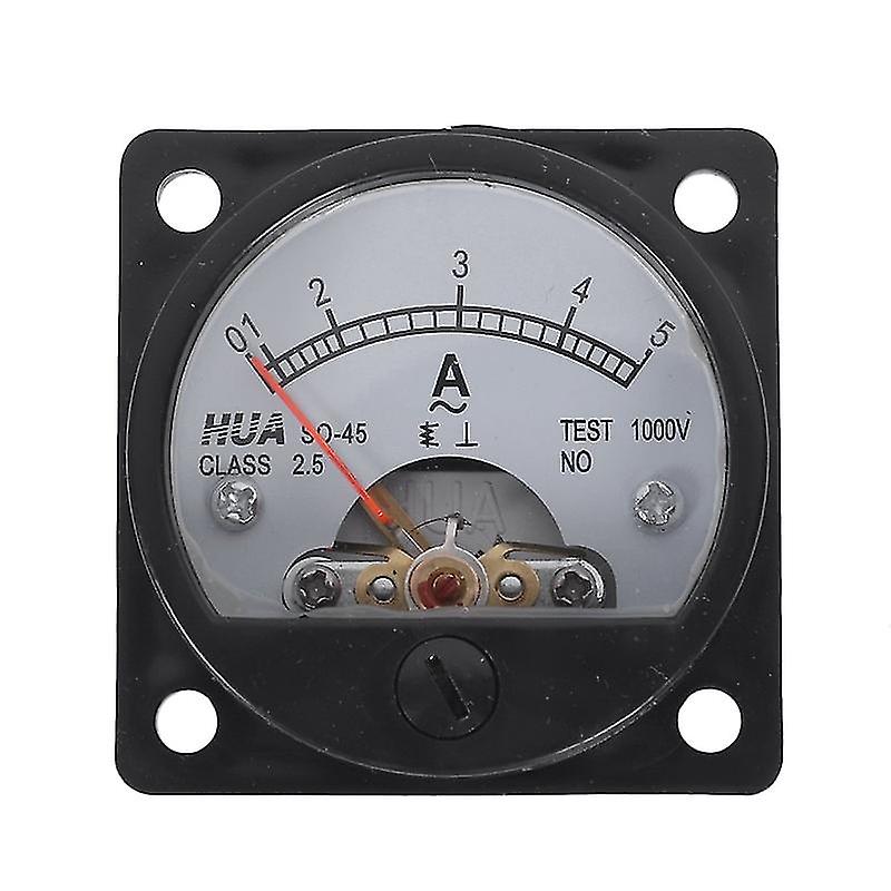 Class 2.5 Accuracy Ac 0-5a Analog Panel Round Meter Ammeter Meter Black