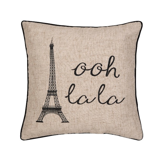 X 20 quot Ooh La Paris Embroidered Pillow