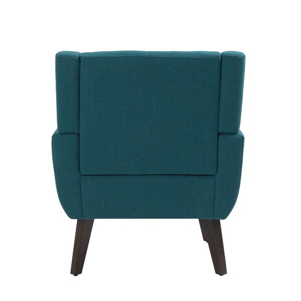 Modern Cotton Linen Upholstered Armchair Tufted Accent Chair