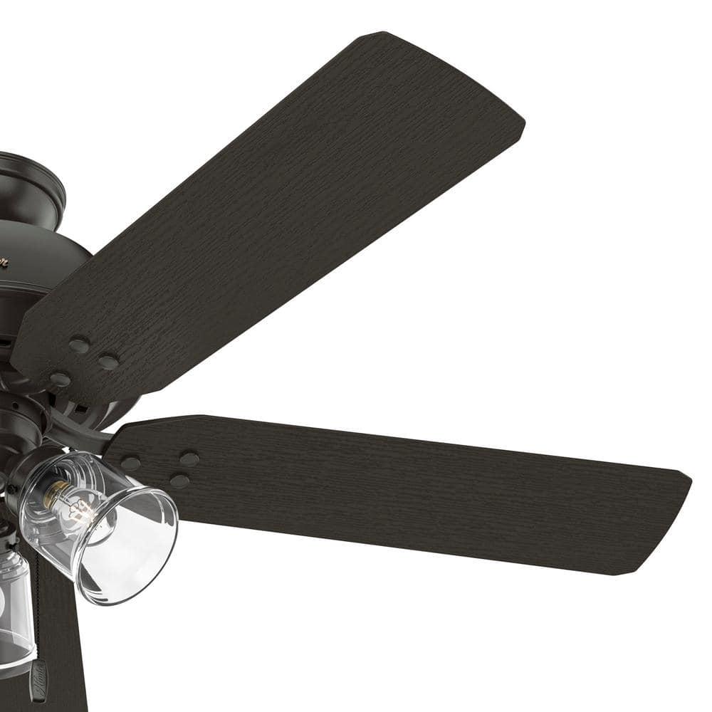 Hunter River Ridge 52 in IndoorOutdoor Noble Bronze Ceiling Fan with Light Kit