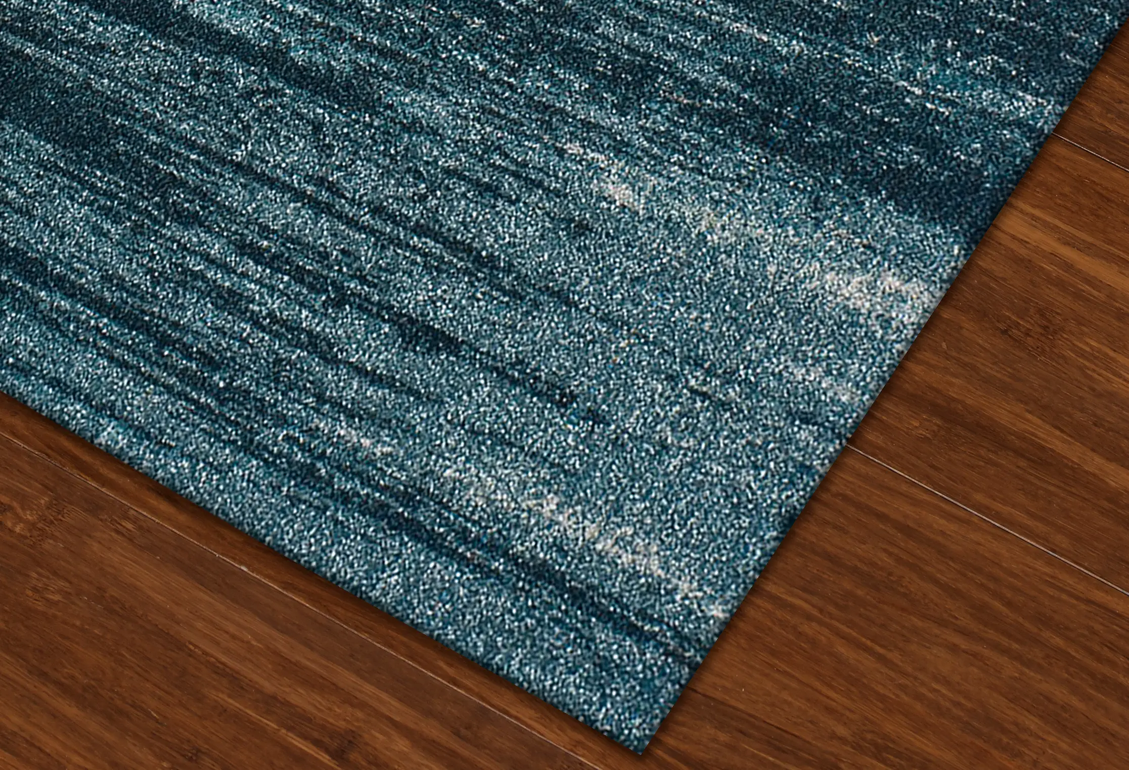 Modern Grays 8 x 11 Gray and Teal Area Rug