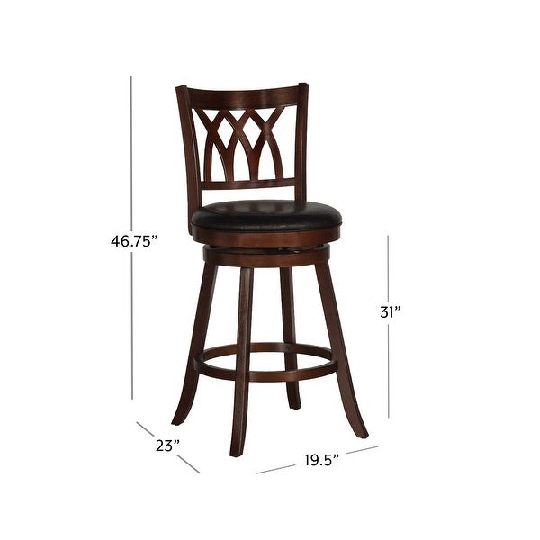 Hillsdale Furniture Tateswood Wood Swivel Stool， Cherry