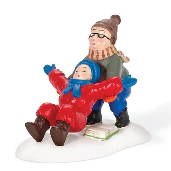 2 Red and Blue Ralphie to the Rescue Christmas Figurine