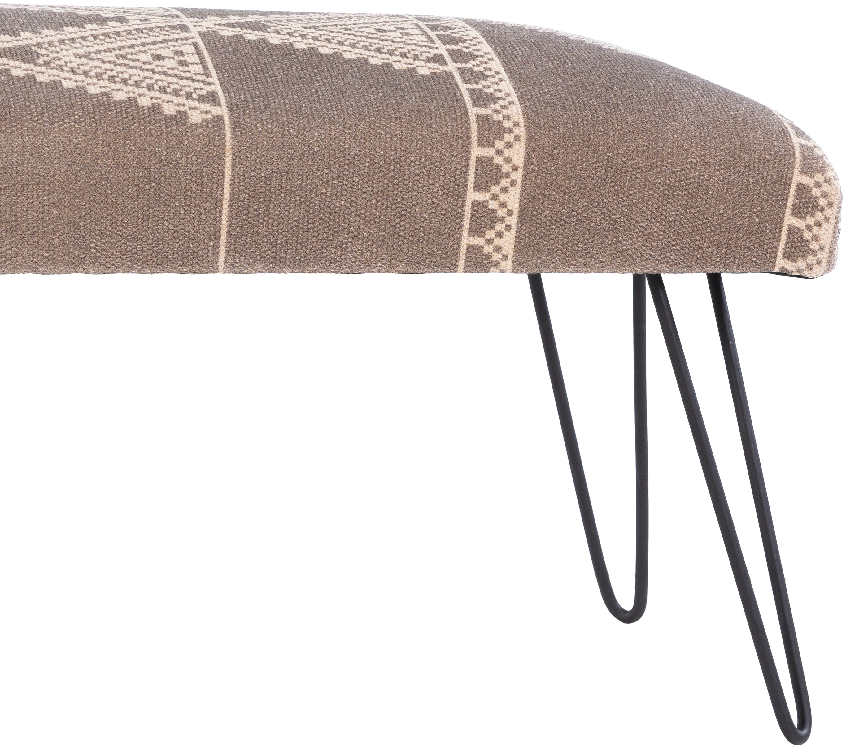 Asmara Upholstered Bench Medium Gray, N/A, Beige