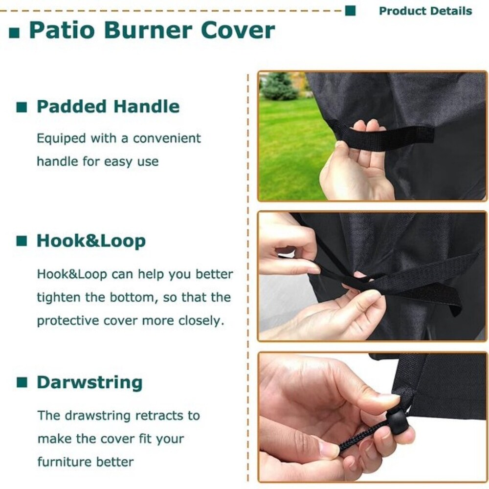 Heavy Duty Patio Stove Burner Covers Outdoor Grill Cover Suitable for Camp Chef 2 Burners Stove   33\