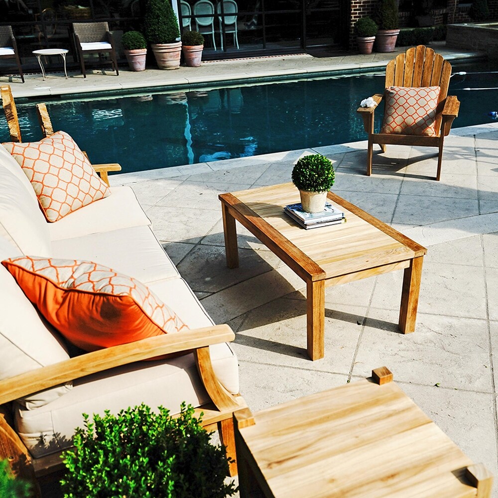 Laurel Teak Rectangle Outdoor Coffee Table