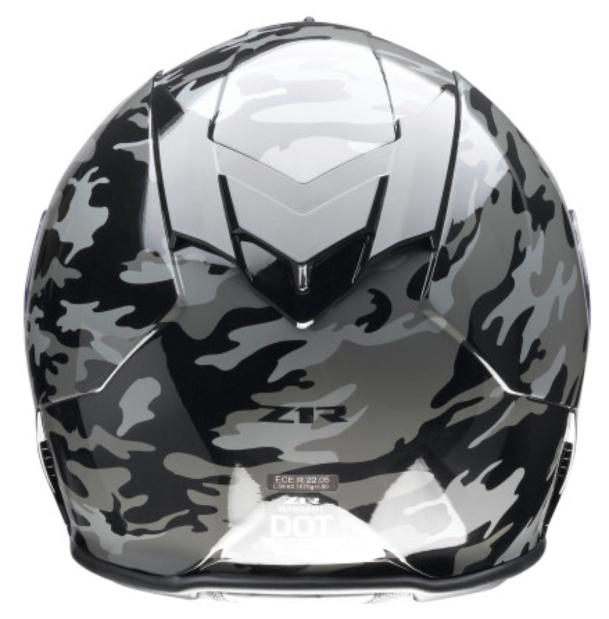 Z1R Warrant Camo Motorcycle Helmet Black/Gray XXL