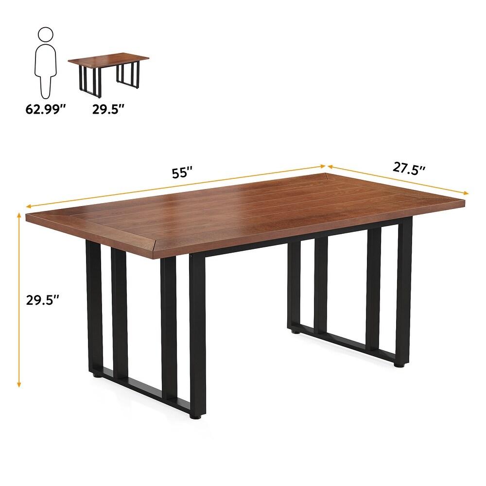 55 inch Executive Desk Computer Desk Workstation for Home Office Small Conference Meeting Table