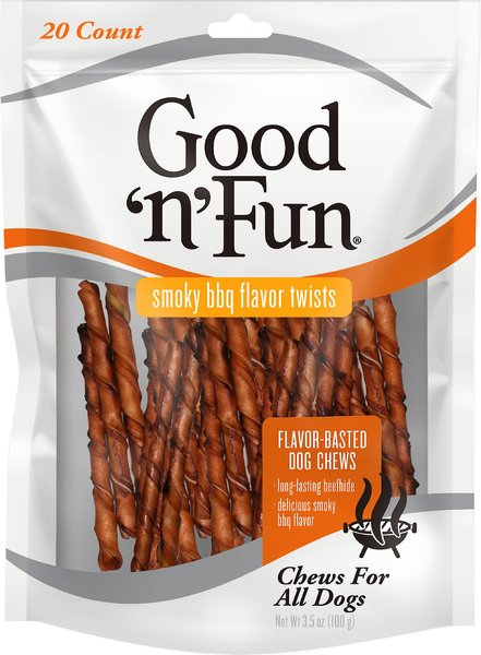 Good 'n' Fun Smoky BBQ Flavor Twists Dog Chews