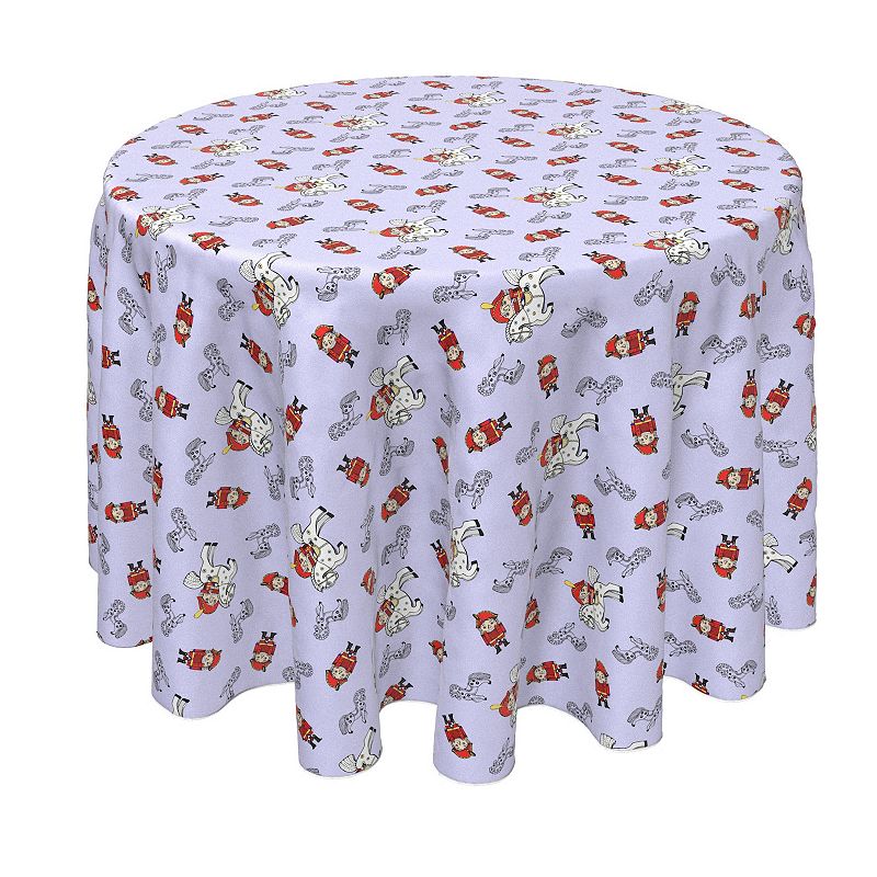 Round Tablecloth， 100% Polyester， 60 Round， Nutcracker Fairy Tale