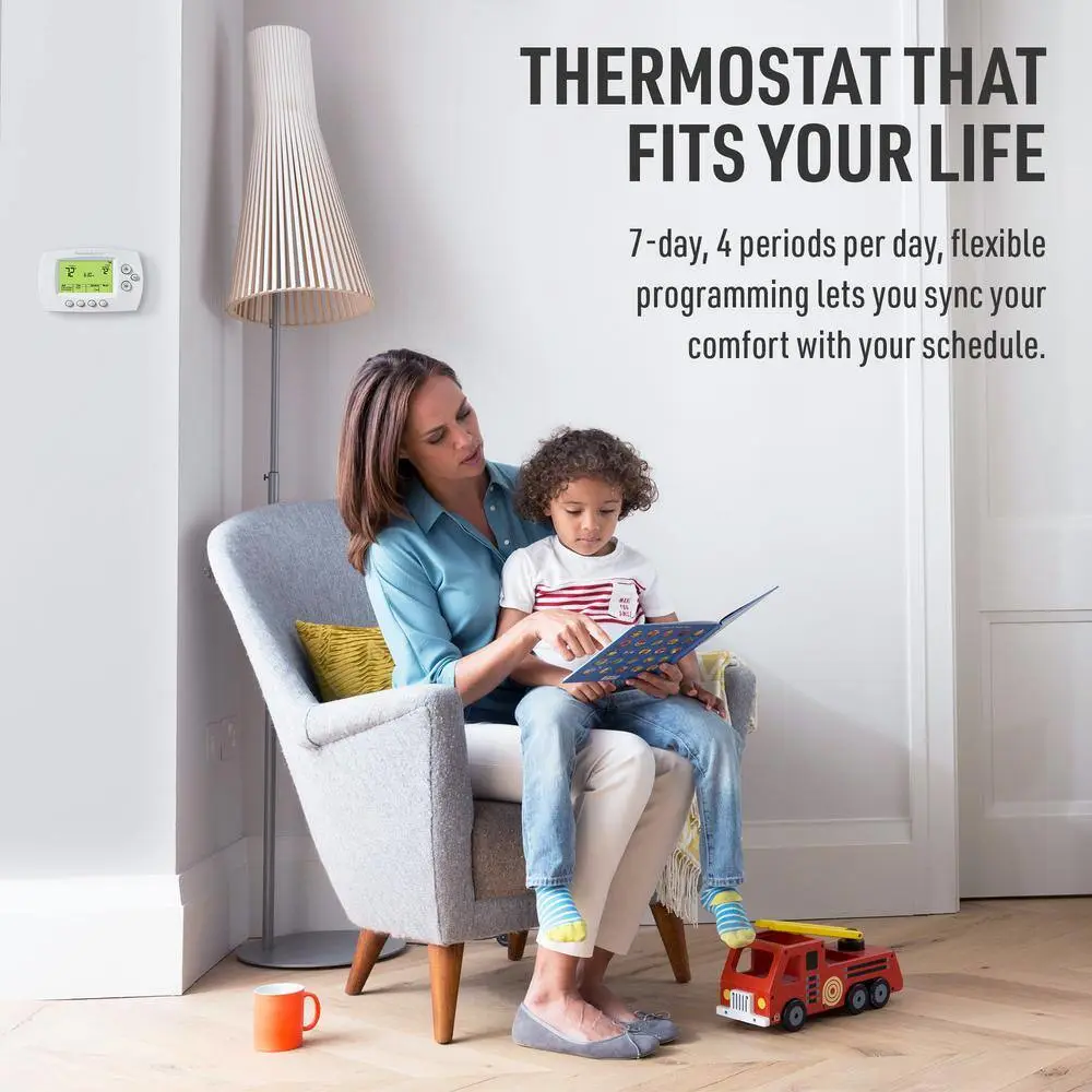 Honeywell Home Wi-Fi 7-Day Programmable Smart Thermostat with Digital Backlit Display RTH6580WF
