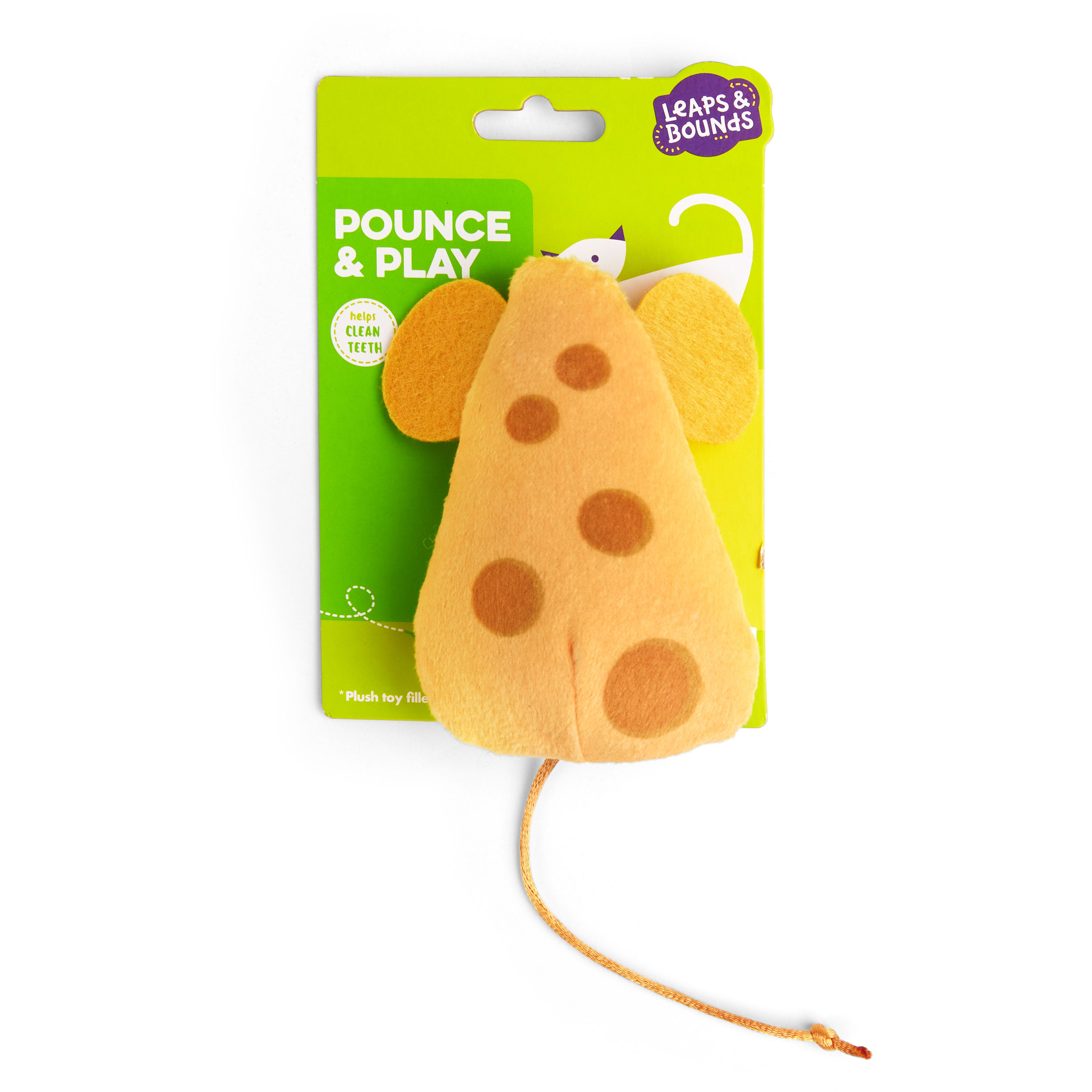 Leaps  Bounds Dental Cheese Mouse Cat Toy