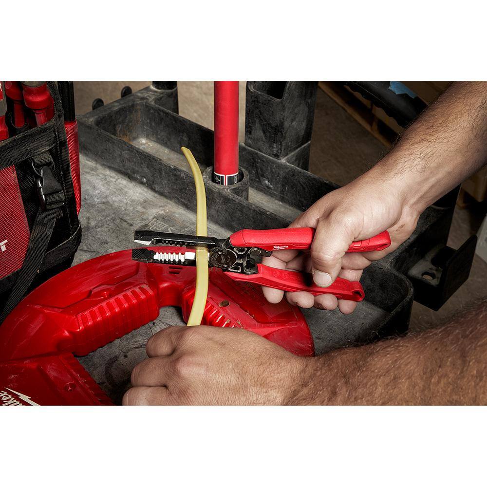 MW 9 in. 7-in-1 Combination Wire Stripper Cutting Pliers and 13-in-1 Multi-Bit Cushion Grip Screwdriver 48-22-3078-48-22-2880