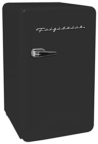 FRIGIDAIRE EFR372-BLACK 3.2 Cu Ft Black Retro Compact Rounded Corner Premium Mini Fridge