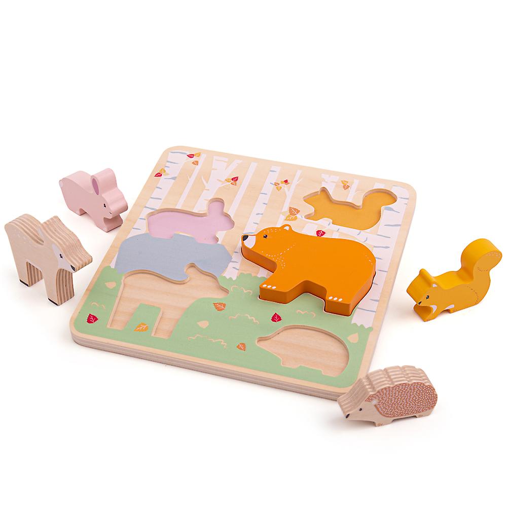 Bigjigs Toys 100% FSCÂ® Certified Woodland Chunky Puzzle